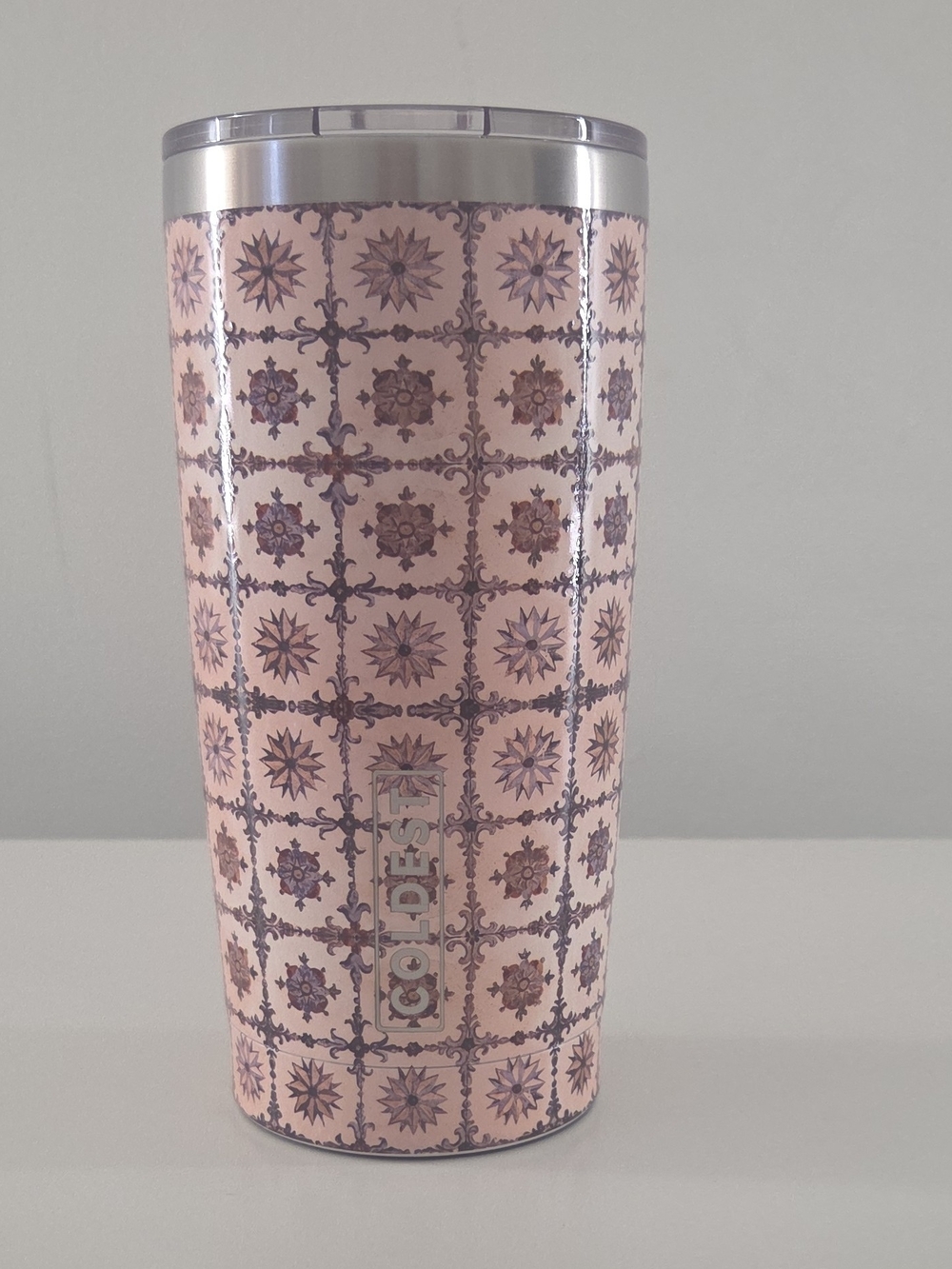 Coldest The Persian 20oz Insulated Tumbler w/ Drink-Through Lid Pink